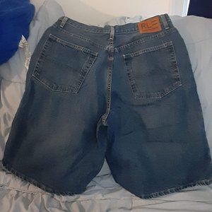 RALPH LAUREN BLUE DENIM SHORTS SIZE 34 NEW WITHOUT TAGS